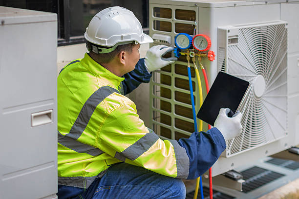 Professional Hvac technician working in Garland, TX